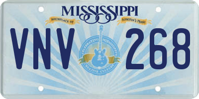 MS license plate VNV268
