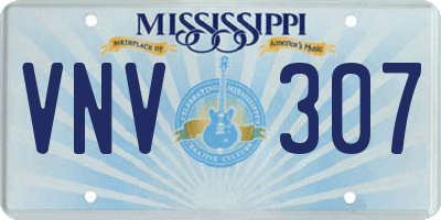 MS license plate VNV307