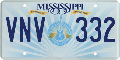 MS license plate VNV332