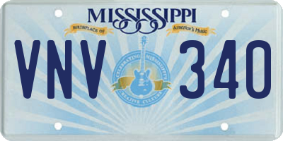 MS license plate VNV340