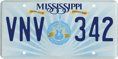 MS license plate VNV342