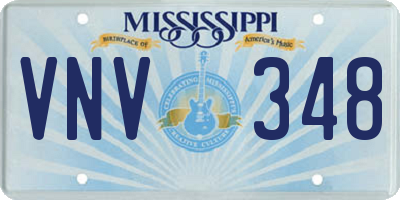 MS license plate VNV348