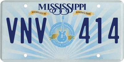 MS license plate VNV414