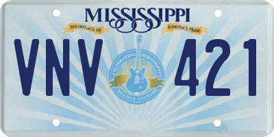 MS license plate VNV421