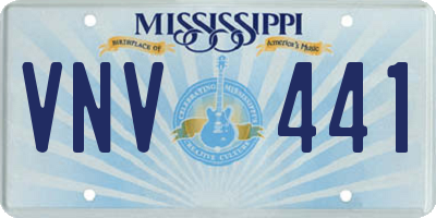 MS license plate VNV441
