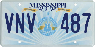 MS license plate VNV487