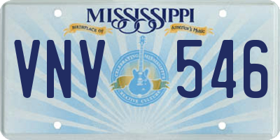 MS license plate VNV546