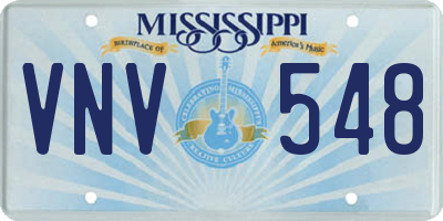 MS license plate VNV548