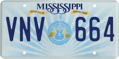 MS license plate VNV664