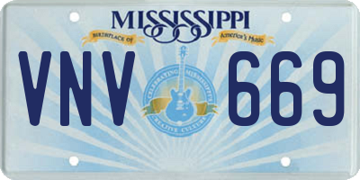 MS license plate VNV669