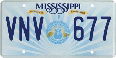 MS license plate VNV677