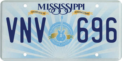 MS license plate VNV696