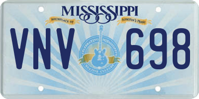 MS license plate VNV698