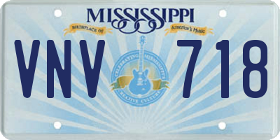 MS license plate VNV718