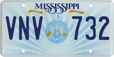 MS license plate VNV732