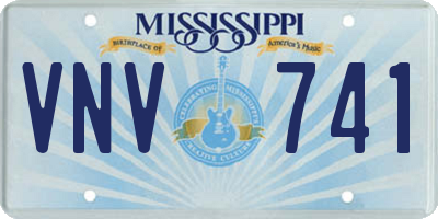 MS license plate VNV741