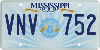 MS license plate VNV752
