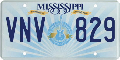 MS license plate VNV829
