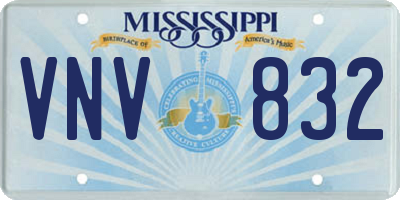 MS license plate VNV832