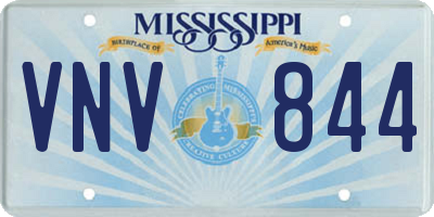 MS license plate VNV844