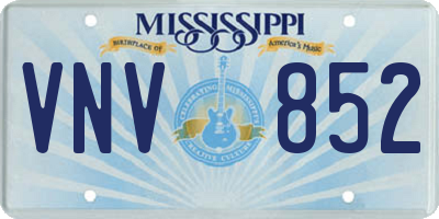 MS license plate VNV852