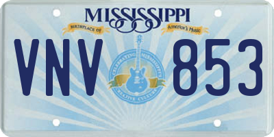 MS license plate VNV853