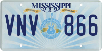 MS license plate VNV866