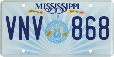MS license plate VNV868
