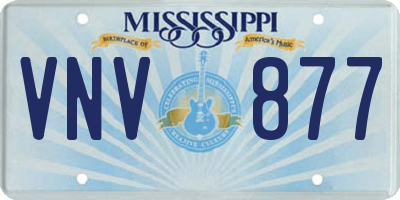 MS license plate VNV877