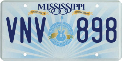 MS license plate VNV898