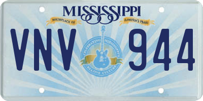 MS license plate VNV944