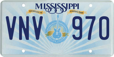 MS license plate VNV970