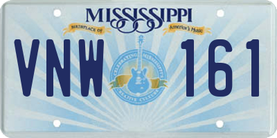 MS license plate VNW161