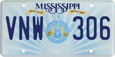 MS license plate VNW306
