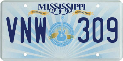 MS license plate VNW309