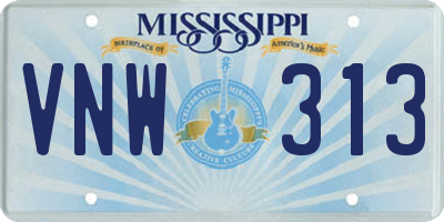 MS license plate VNW313