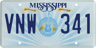 MS license plate VNW341
