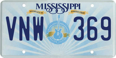 MS license plate VNW369