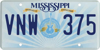 MS license plate VNW375