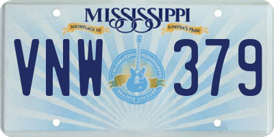 MS license plate VNW379