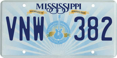 MS license plate VNW382