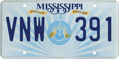 MS license plate VNW391