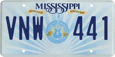MS license plate VNW441
