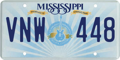 MS license plate VNW448