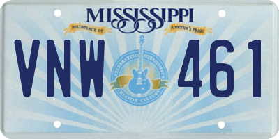 MS license plate VNW461