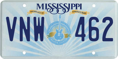 MS license plate VNW462