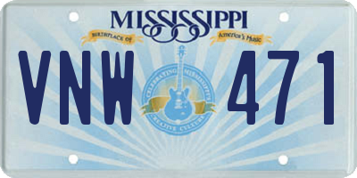 MS license plate VNW471