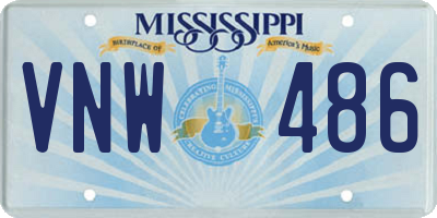 MS license plate VNW486