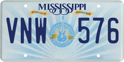 MS license plate VNW576