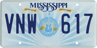 MS license plate VNW617